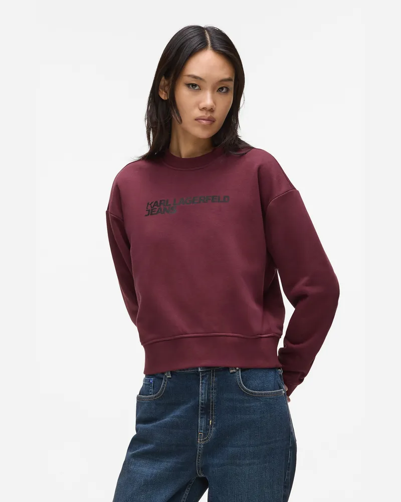Karl Lagerfeld Sweatshirt Mit Logo, Damen, Zinfandel, Größe Zinfandel