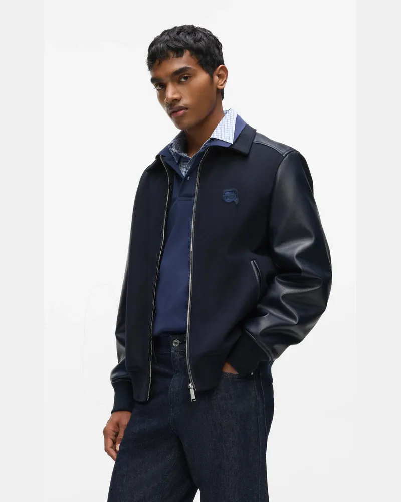 Karl Lagerfeld Ikon College-jacke, Herren, Peacoat, Größe Peacoat