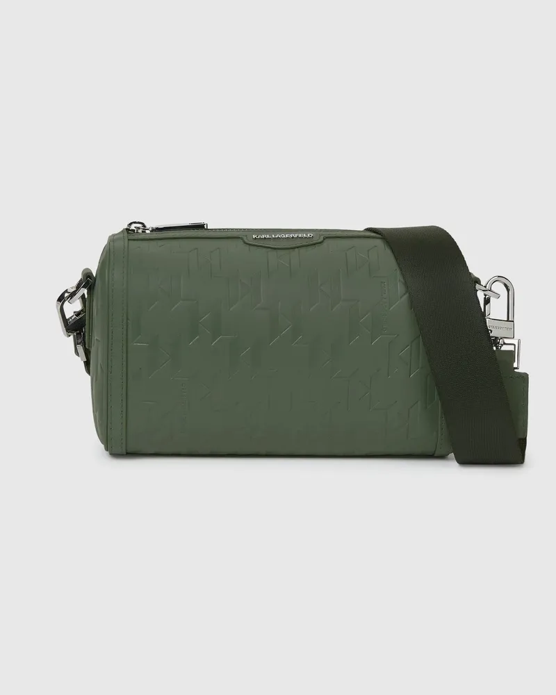 Karl Lagerfeld K/loom Mini-barrel-bag Aus Leder, Herren, Thymian, Größe Thymian