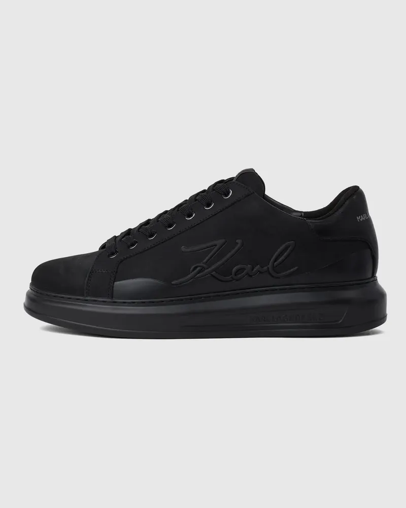 Karl Lagerfeld Kapri Signia Glänzende Sneakers, Herren, Schwarz, Größe Schwarz