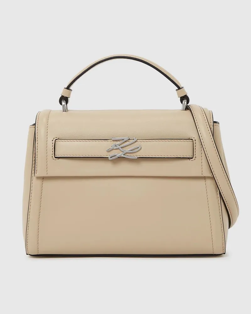 Karl Lagerfeld K/autograph Kleine Handtasche Mit Oberem Tragegriff, Damen, Sauberes Schwarz, Größe Sauberes