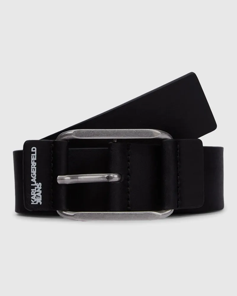 Karl Lagerfeld Vintage-ledergürtel, Herren, Schwarz, Größe Schwarz