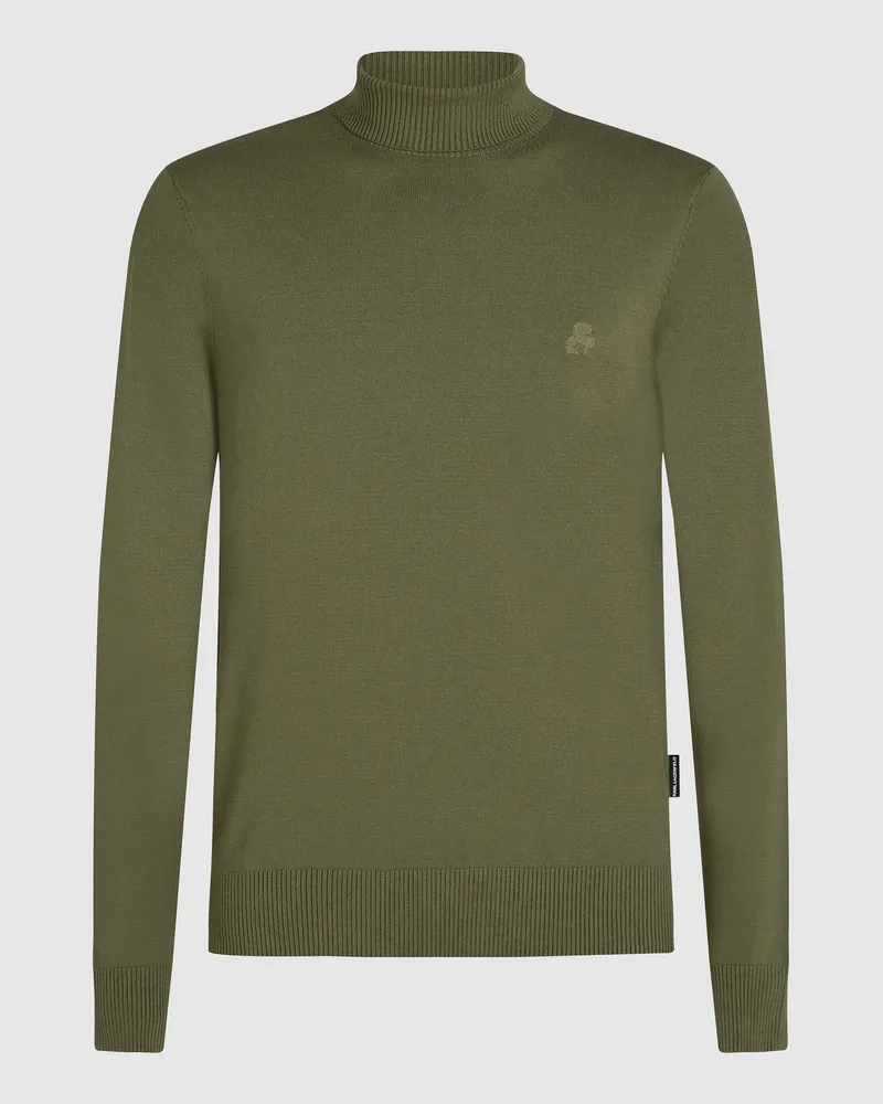 Karl Lagerfeld Kameo Rollkragenpullover, Herren, Gebrannte Olive, Größe Gebrannte