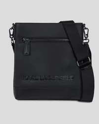 Karl Lagerfeld K/essential Flache Umhängetasche, Mann, Schwarz Schwarz