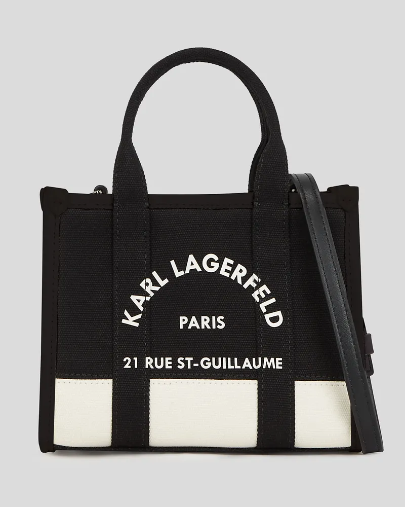 Karl Lagerfeld Rue St-guillaume Mini Tote-bag, Frau, Cannoli Creme-Schwarz, Größe Cannoli