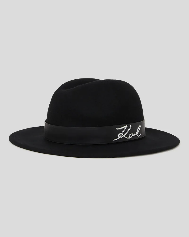 Karl Lagerfeld K/signature fedora, Frau, Schwarz, Größe Schwarz