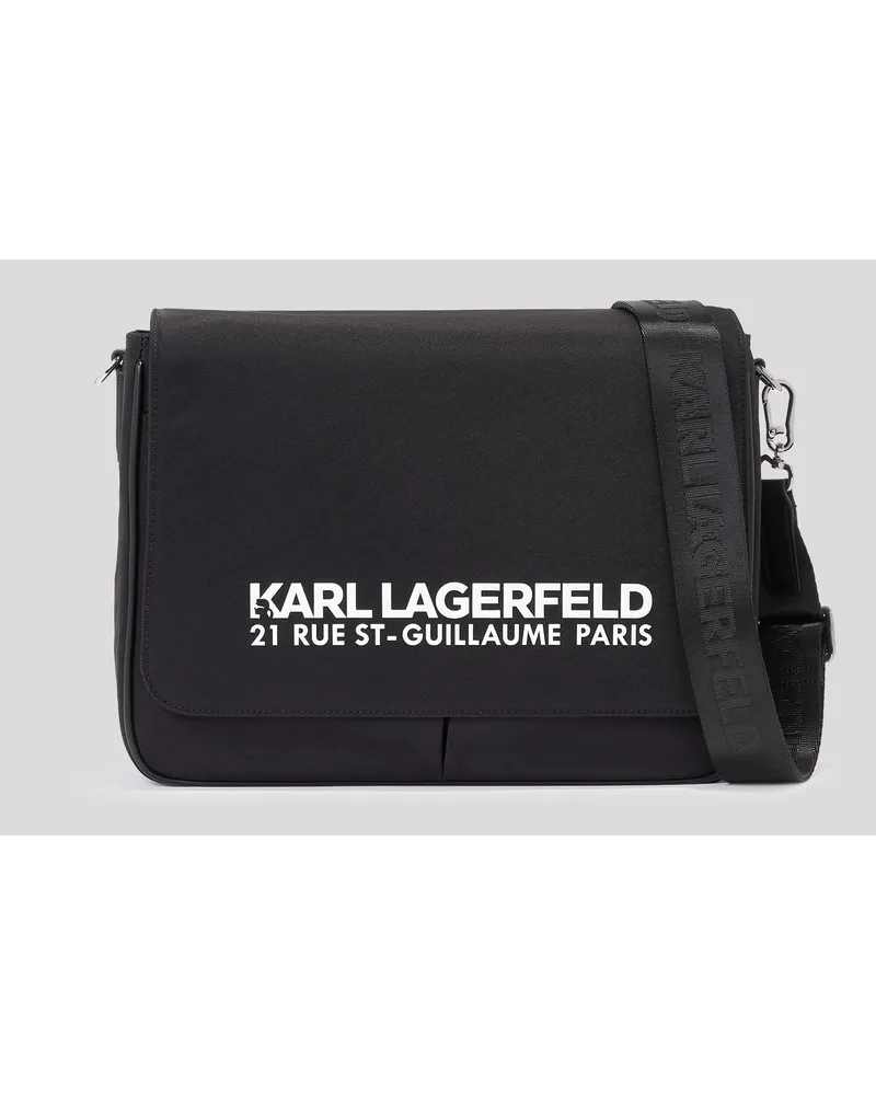 Karl Lagerfeld Rue st-guillaume Kuriertasche, Mann, Schwarz Schwarz