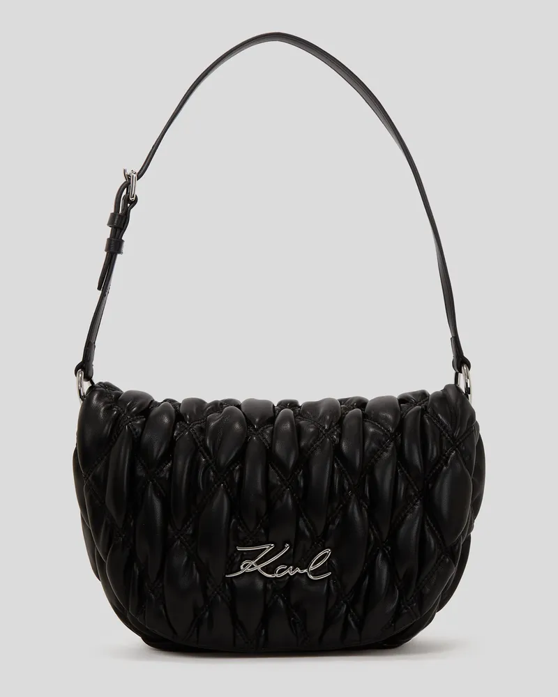 Karl Lagerfeld K/signature Kuilt-schultertasche, Frau, Schwarz, Größe Schwarz