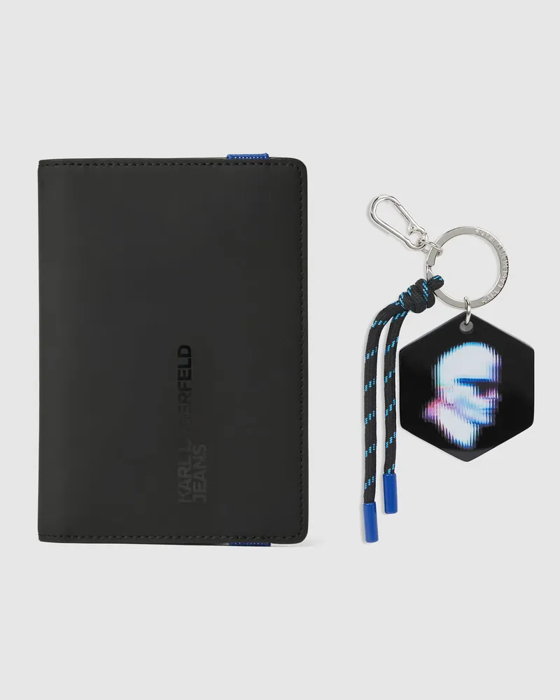 Karl Lagerfeld Reisepass-geschenkset, Herren, Schwarz, Größe Schwarz