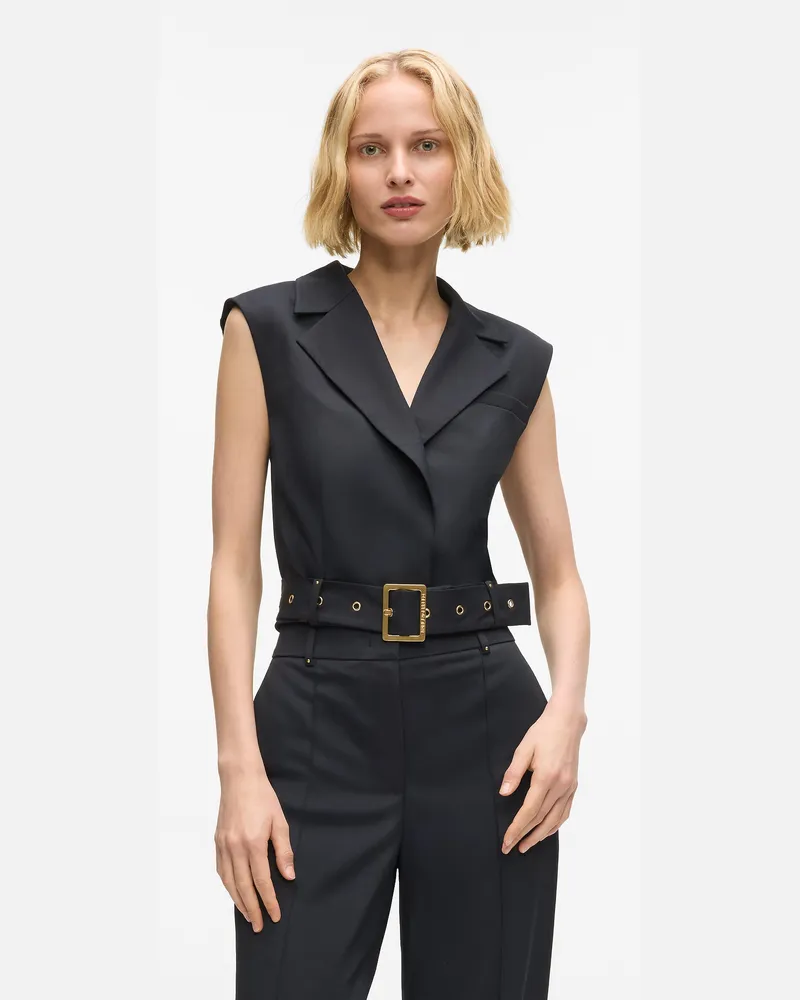 Karl Lagerfeld Karl Dna Weste Mit Nieten, Damen, Schwarz, Größe Schwarz