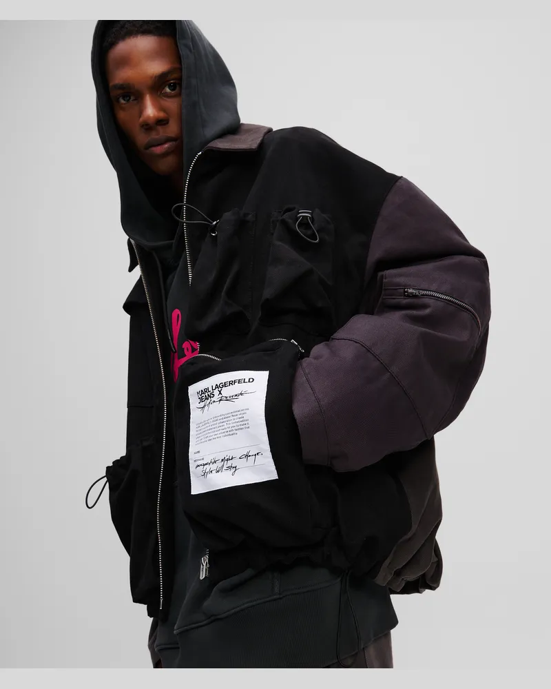 Karl Lagerfeld Klj x atelier reservé Utility-jacke, Mann, Schwarz, Größe Schwarz