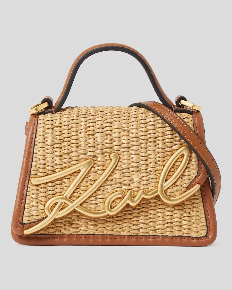 Karl Lagerfeld K/signature Bast-nano Tasche, Frau, Naturbraun, Größe Naturbraun