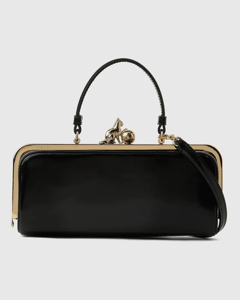 Karl Lagerfeld Exklusive K/choupette Kiss-lock-tasche, Female, Schwarz/gold, Size Black