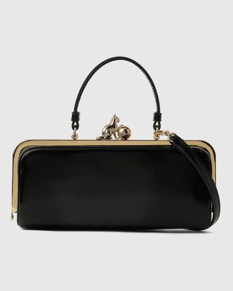 Karl Lagerfeld Exklusive K/choupette Kiss-lock-tasche, Female, Schwarz/gold, Size Black