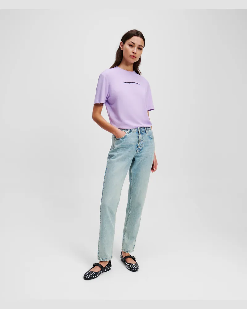 Karl Lagerfeld Mom-jeans, Frau, Sanft getöntes Blau, Größe Sanft