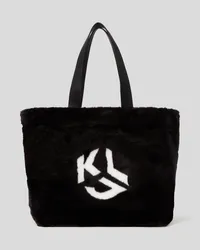 Karl Lagerfeld Klj tote-bag aus Kunstpelz, Frau, Schwarz Schwarz