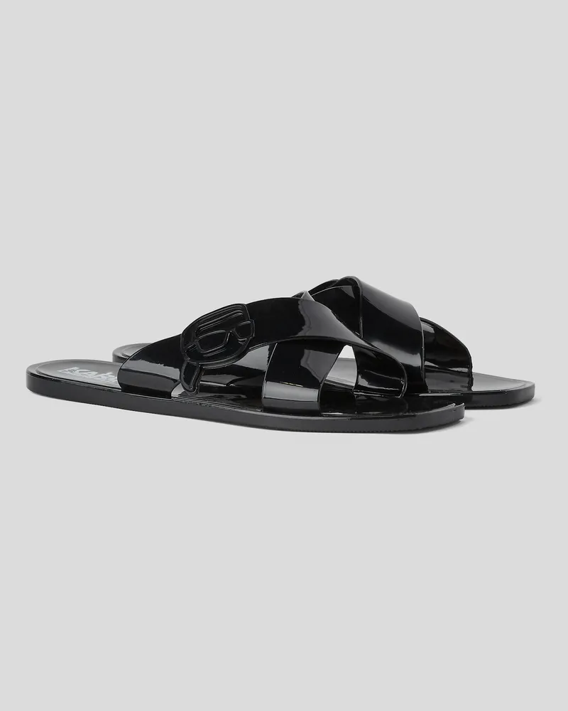 Karl Lagerfeld Karl ikon nft Kross-sandalen, Frau, Schwarz, Größe Schwarz