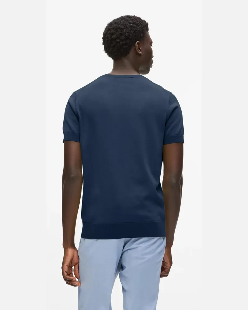 Karl Lagerfeld Kurzärmeliger Pullover, Herren, Marineblau, Größe Marineblau