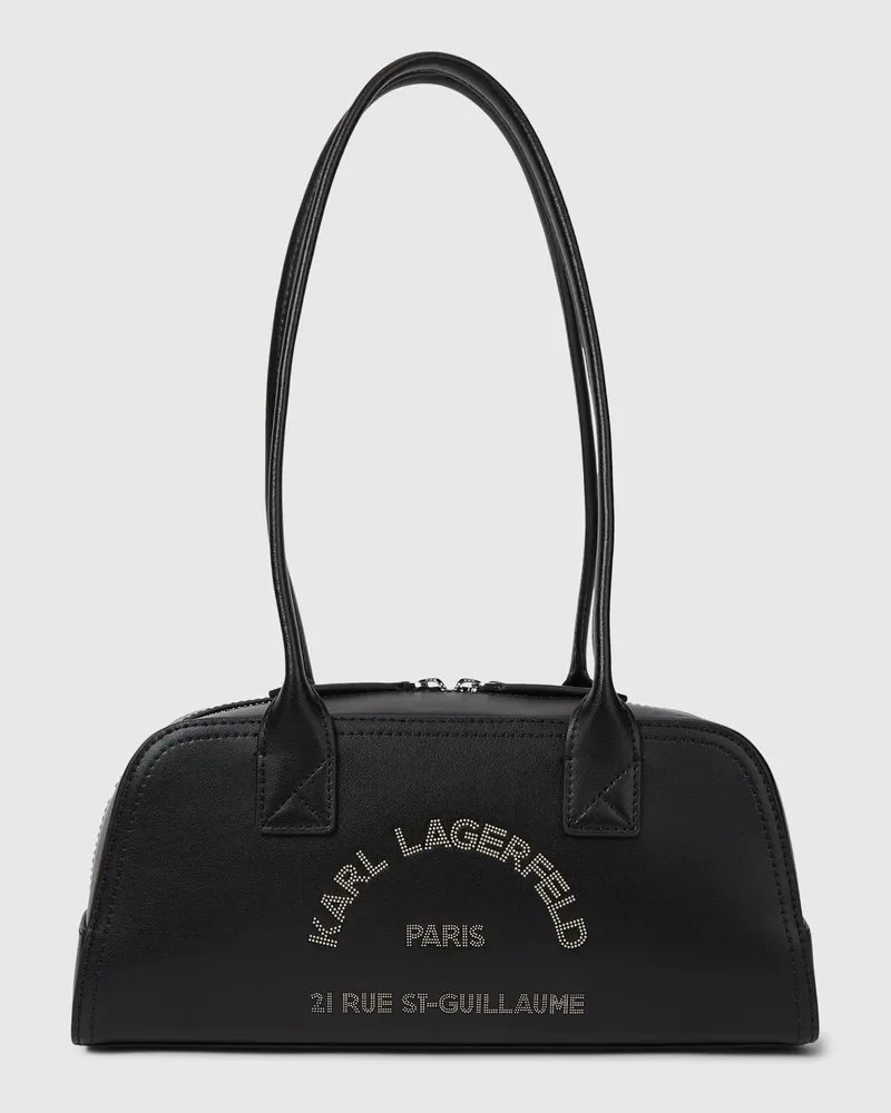 Karl Lagerfeld Kleine K/daily Längliche Schultertasche, Damen, Schwarz-nickel, Größe Schwarz-nickel