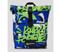 Klj x crapule2000 Rolltop-rucksack, Mann, Graffiti -muster