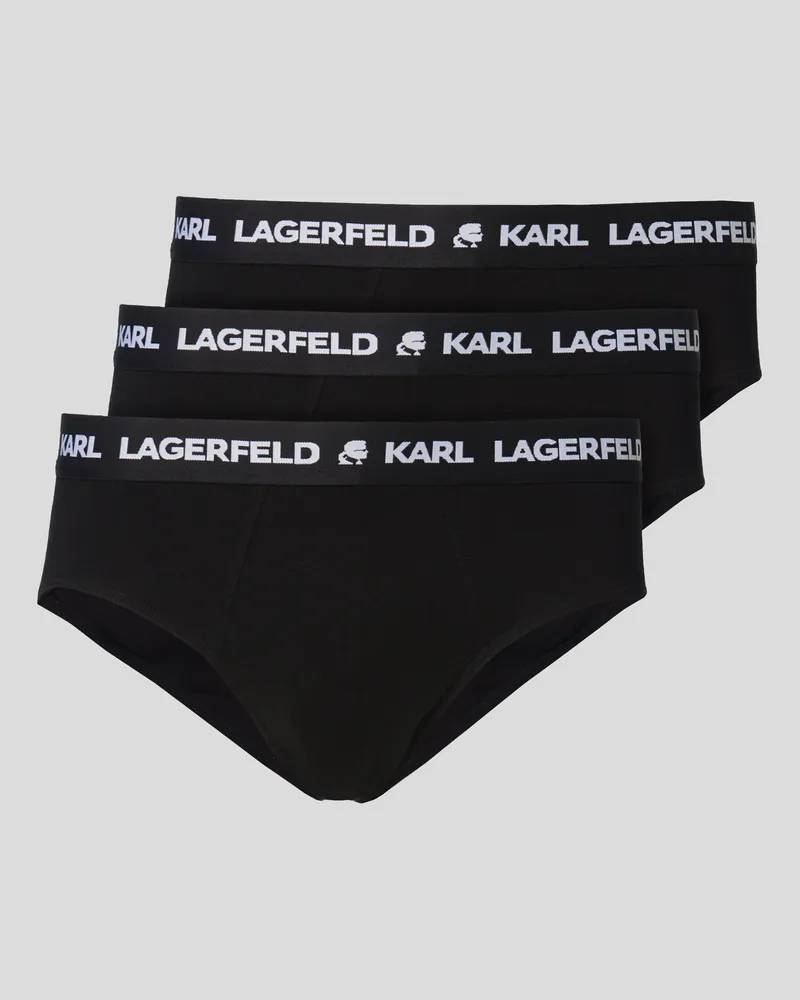 Karl Lagerfeld Slips Mit Logo, 3er-set, Male, Schwarz, Size Black