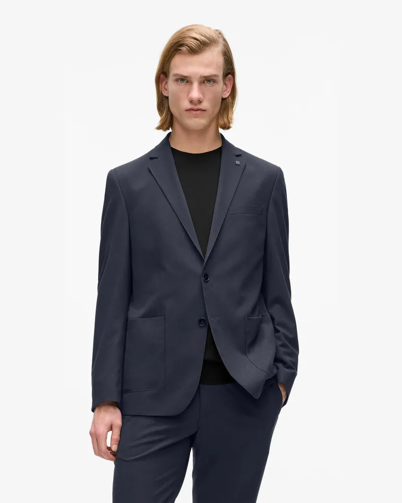 Karl Lagerfeld Blazer Mit Aufgesetzten Taschen, Herren, Marineblau, Größe Marineblau