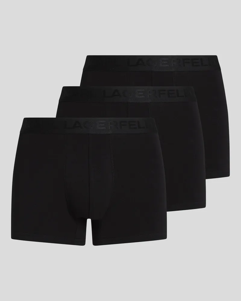 Karl Lagerfeld Farblich Abgestimmte boxershorts Mit Logo – 3er-set, Mann, Schwarz, Größe Schwarz