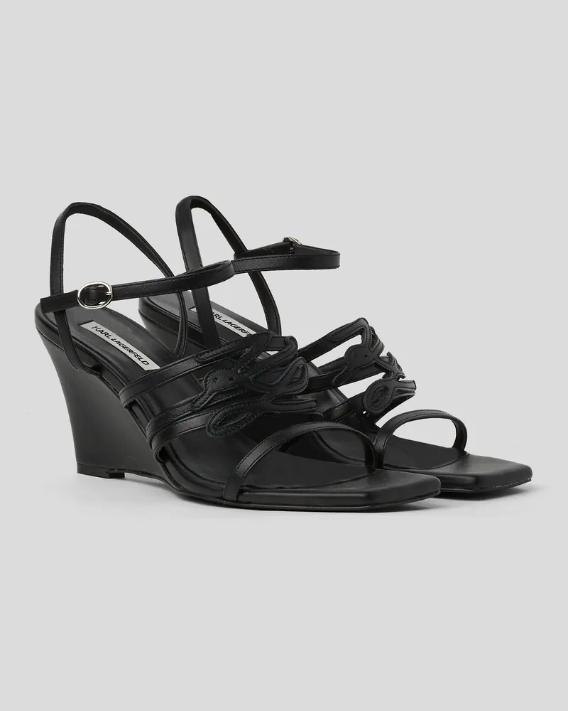 Karl Lagerfeld Rialto Schuhe Mit Keilabsatz, Frau, Schwarz, Größe Schwarz