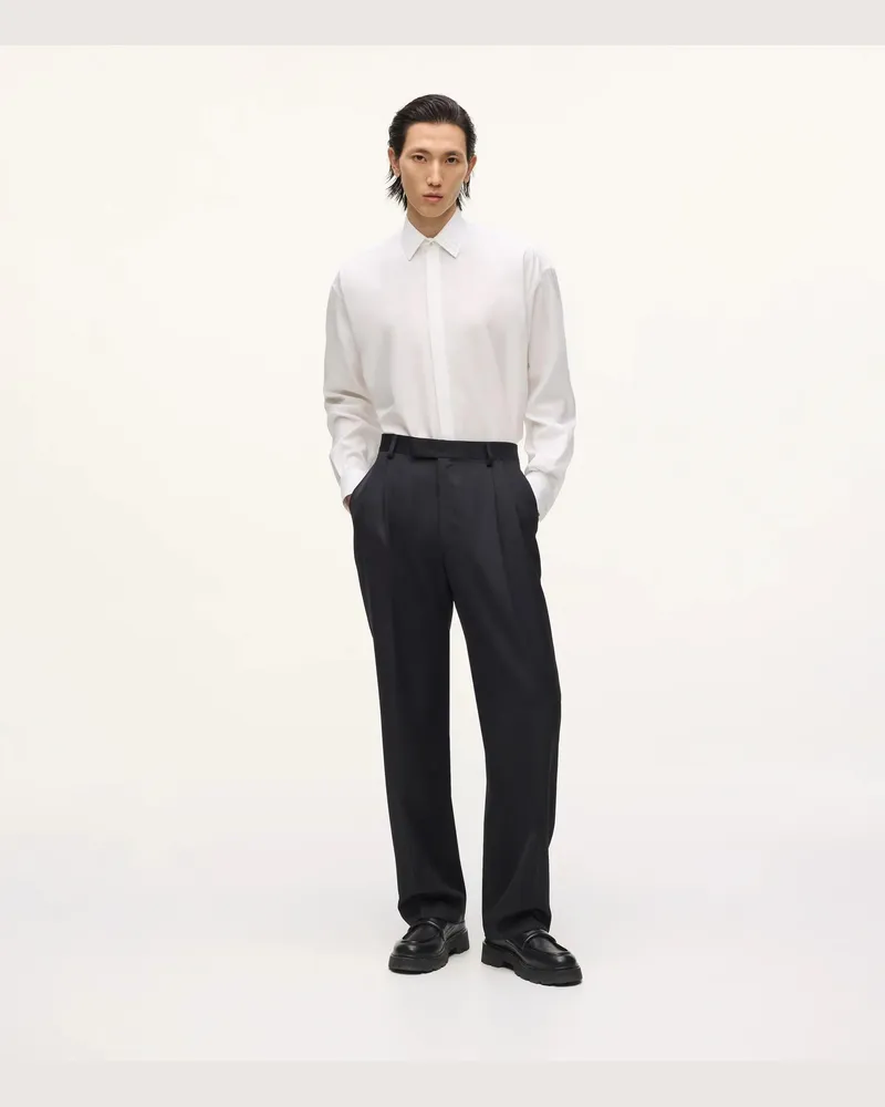 Karl Lagerfeld Kl Studio Bundfaltenhose, Herren, Schwarz, Größe Schwarz