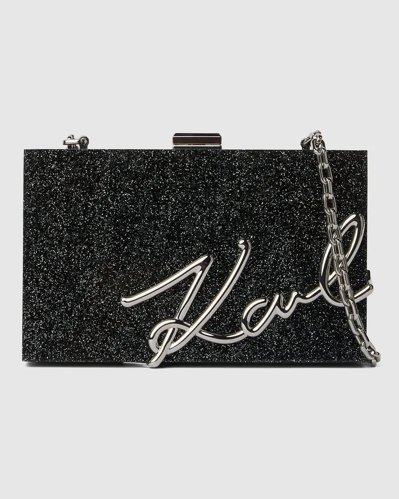 Karl Lagerfeld K/soirée clutch, Damen, Schwarze Verzierung, Größe Schwarze