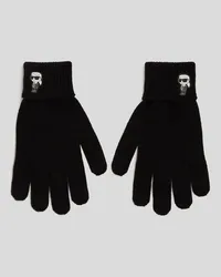 Karl Lagerfeld K/ikonik strickhandschuhe, Frau, Schwarz Schwarz