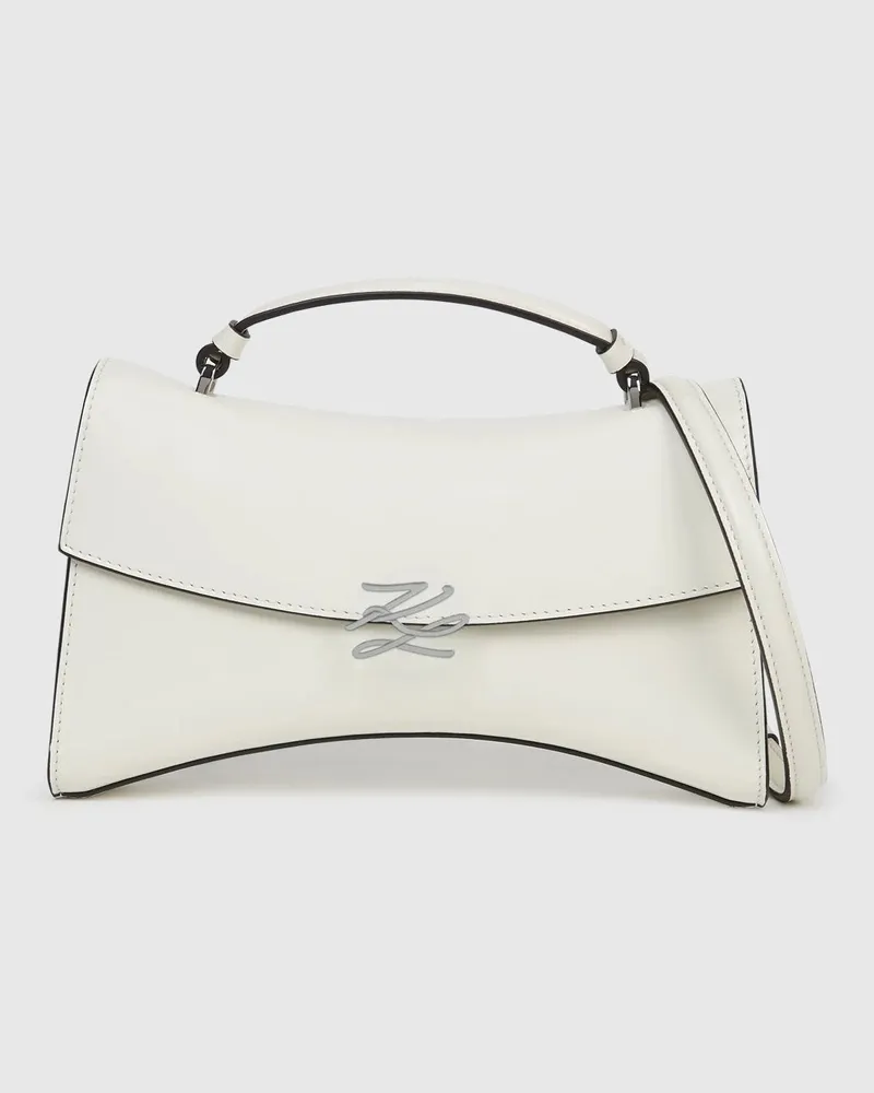 Karl Lagerfeld K/autograph Twist Henkeltasche, Damen, Off White, Größe Off