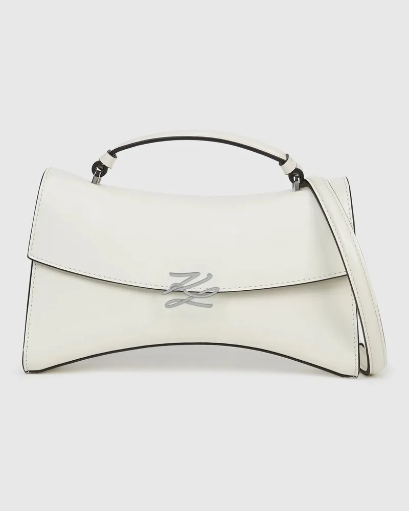 Karl Lagerfeld K/autograph Twist Henkeltasche, Damen, Off White, Größe Off