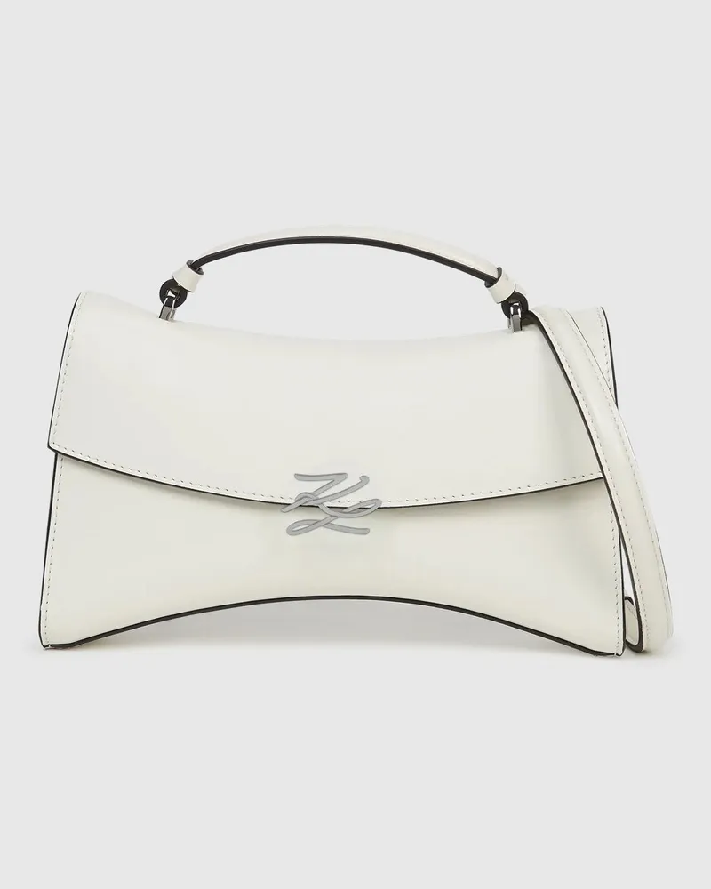 Karl Lagerfeld K/autograph Twist Henkeltasche, Damen, Off White, Größe Off