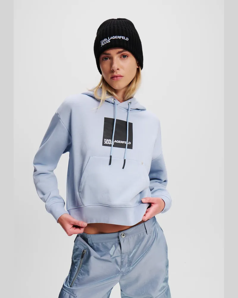 Karl Lagerfeld Klj kapuzenpullover Mit Box-logo, Frau, Abendzeit, Größe Abendzeit