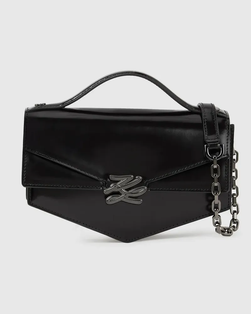 Karl Lagerfeld Kl Studio Autograph Kleine Umhängetasche, Damen, Schwarz-nickel, Größe Schwarz-nickel