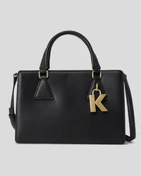 Karl Lagerfeld K/lock mittelgrosse Tasche mit Tragegriff, Frau, Schwarz Schwarz