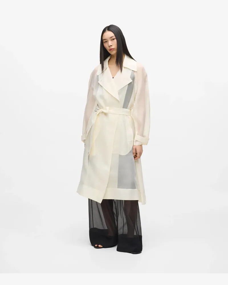 Karl Lagerfeld Organza-trenchcoat, Female, Pristine, Size White