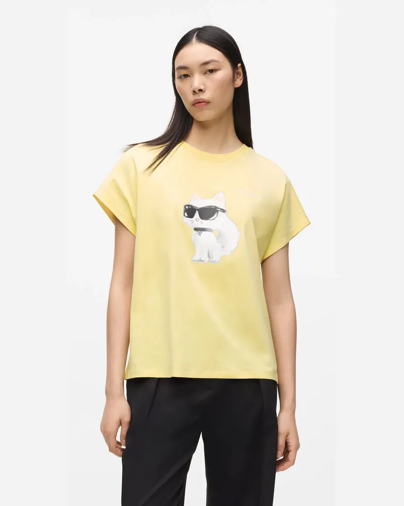 Karl Lagerfeld Ikon Choupette Oversized-t-shirt, Damen, Patch-logo, Größe Patch-logo