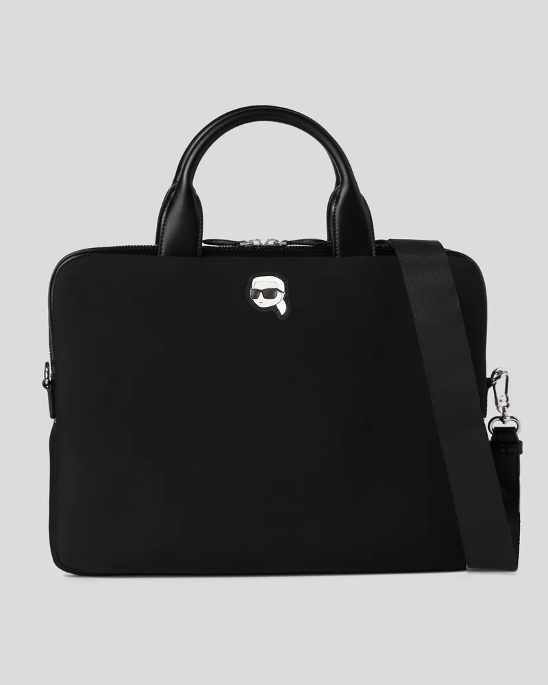 Karl Lagerfeld Ikon Laptop-tasche, Damen, Schwarz, Größe Schwarz