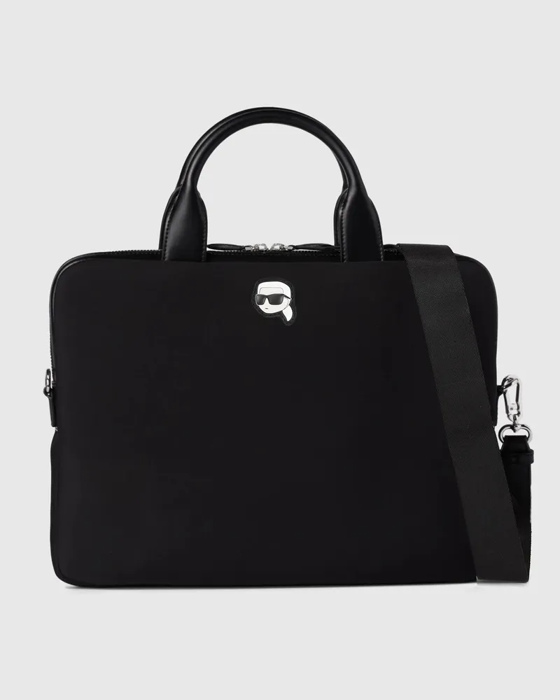 Karl Lagerfeld Ikon Laptop-tasche, Damen, Schwarz, Größe Schwarz