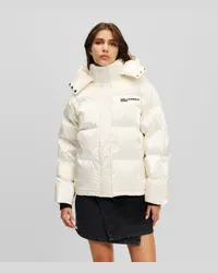 Karl Lagerfeld Klj pufferjacke mit Perlen, Frau, Offwhite Offwhite