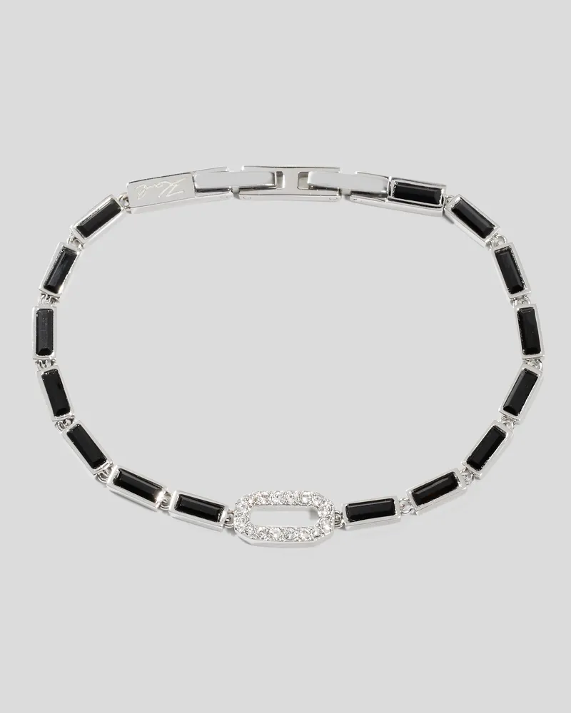 Karl Lagerfeld Pavé-armband Mit Herzanhänger, Frau, Silver, Größe Silver