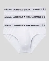 Karl Lagerfeld Slips mit Logo, 3er-set, Mann, Weiss Weiss