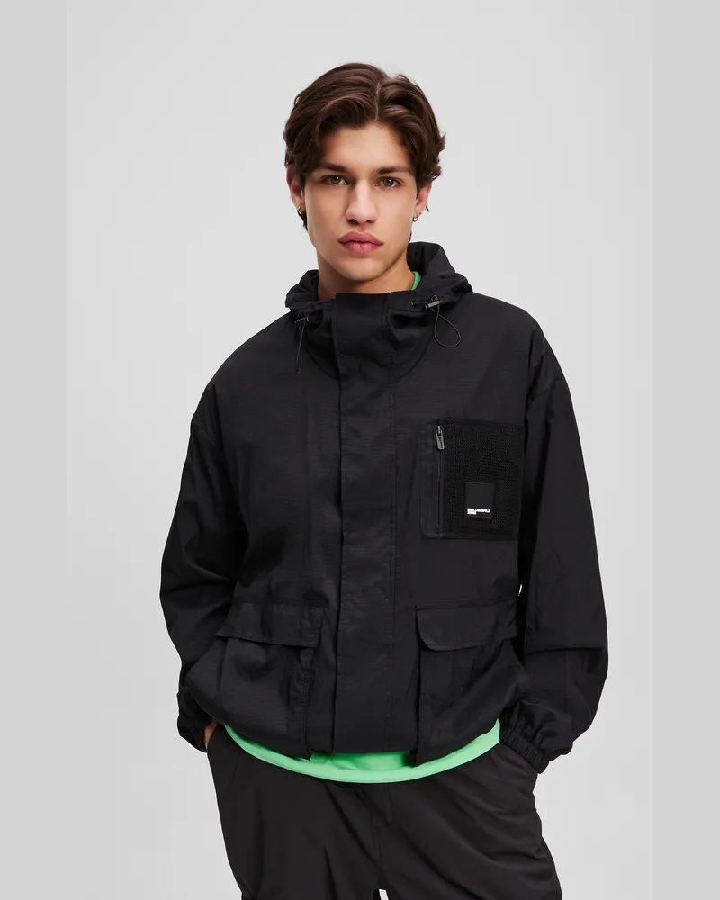 Karl Lagerfeld Utility-jacke, Mann, Schwarz, Größe Schwarz