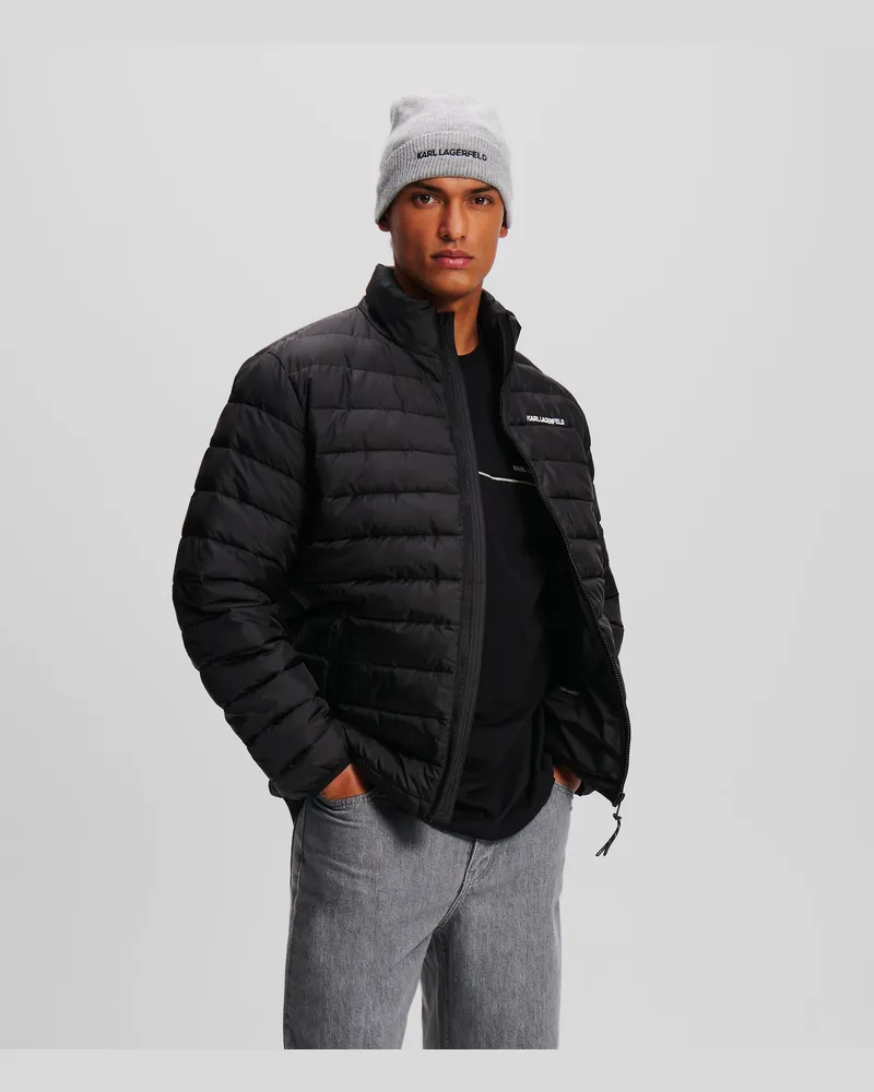 Karl Lagerfeld Leichte Steppjacke, Herren, Schwarz, Größe Schwarz