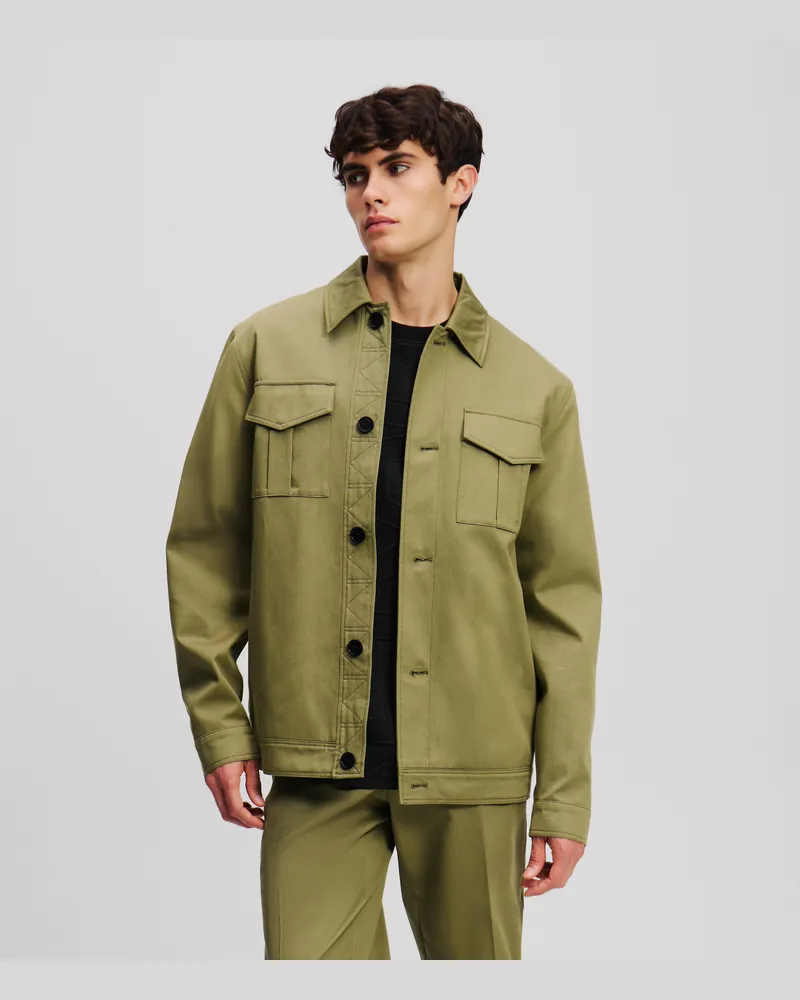 Karl Lagerfeld Utility-jacke, Mann, Düstergrün, Größe Düstergrün