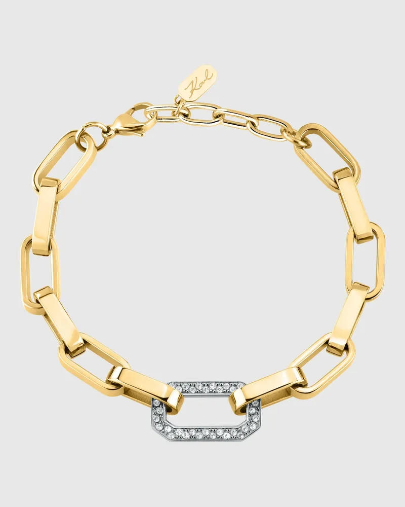 Karl Lagerfeld Goldkettengliederarmband, Damen, Gold, Größe Gold