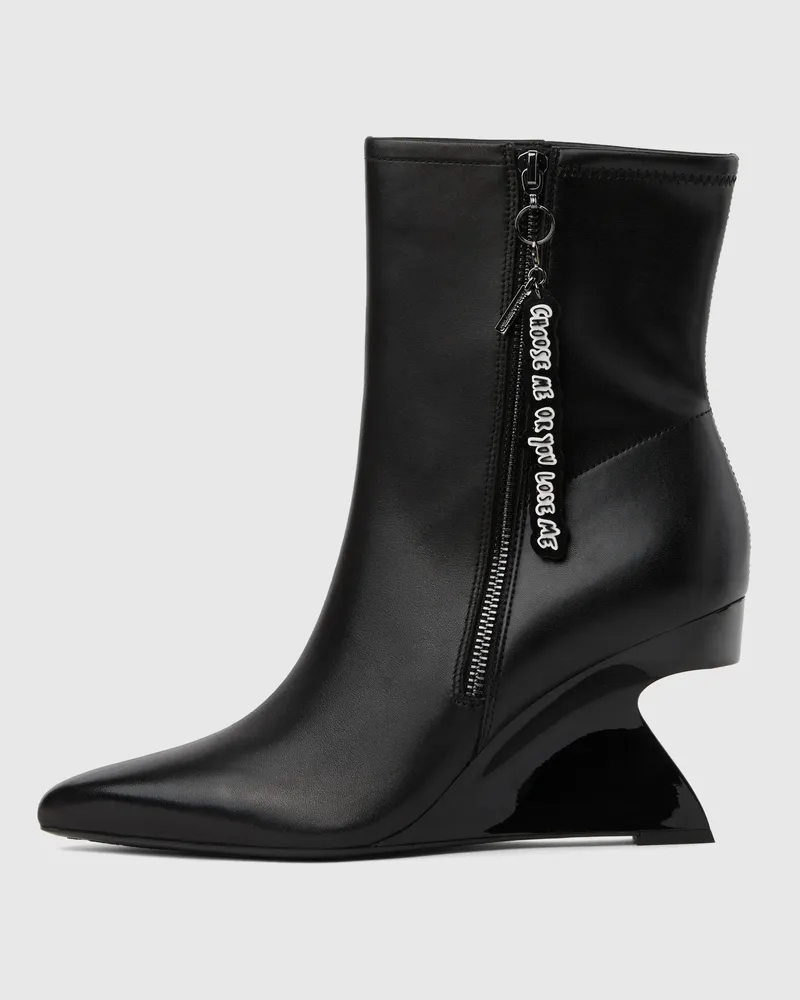 Karl Lagerfeld Klj X Pietro Terzini Waverly Mittelhohe Stiefel Mit Reißverschluss, Female, Verwaschenes Mittelblau, Size Black