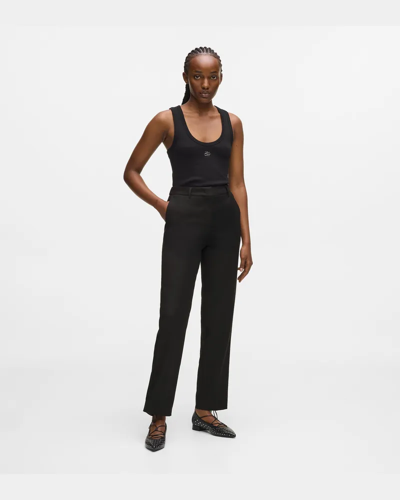 Karl Lagerfeld Couture-hose Aus Wollmischgewebe, Damen, Schwarz, Größe Schwarz
